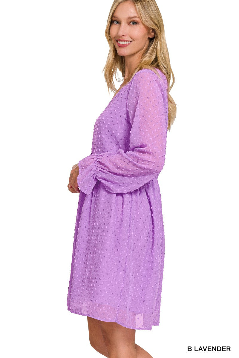 Lavender Swiss Dot Dress