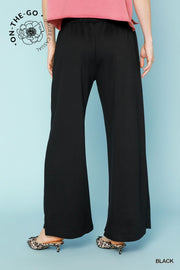 Black On-The-Go Luxe Wide Leg Pants