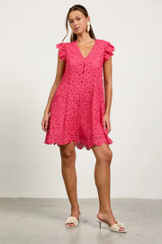 Skies are Blue Raspberry Sorbet Dress