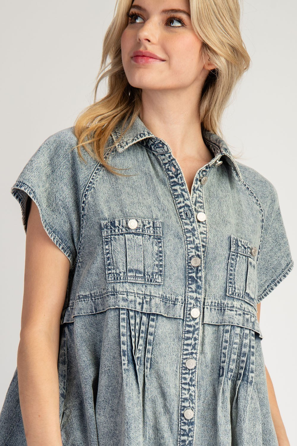 Mineral Washed Mini Dress