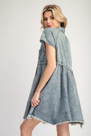 Mineral Washed Mini Dress