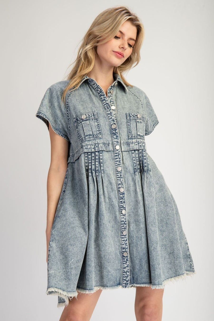 Mineral Washed Mini Dress