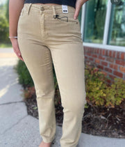 Judy Blue Khaki Garment Dyed Slim Boot