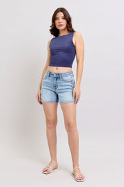Judy Blue Vintage Wash Dad Shorts