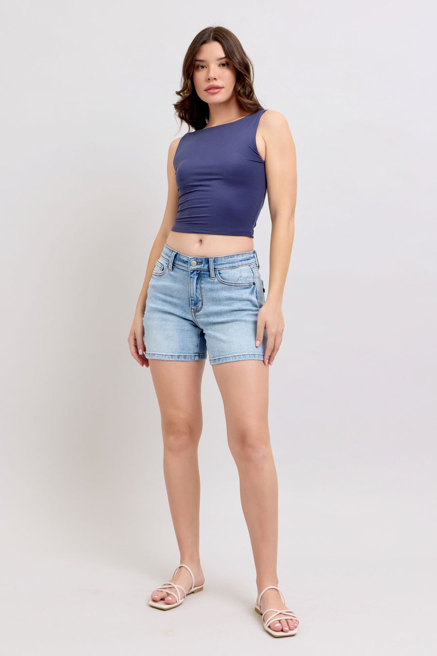Judy Blue Vintage Wash Dad Shorts