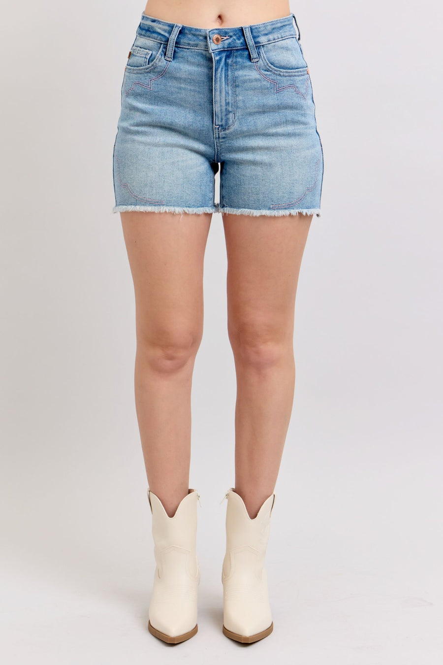Judy Blue Western Cut Off Shorts