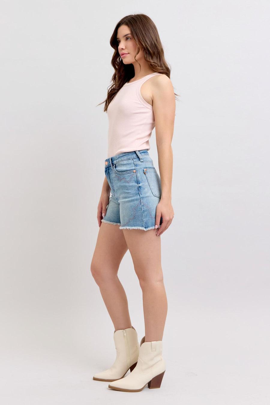 Judy Blue Western Cut Off Shorts