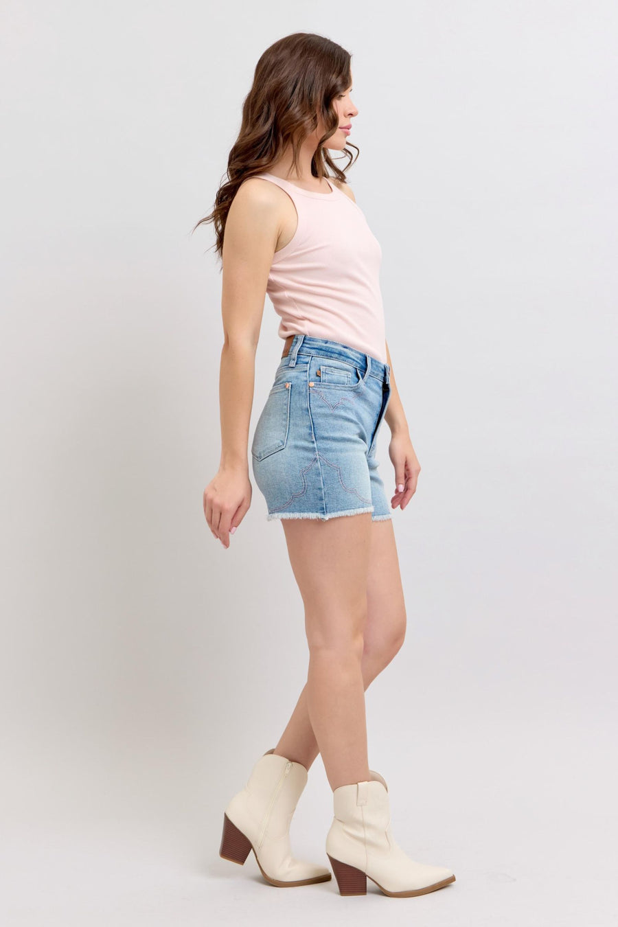 Judy Blue Western Cut Off Shorts
