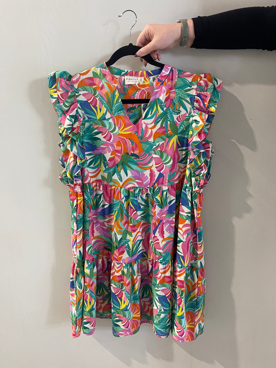 Tropical Babydoll Dress