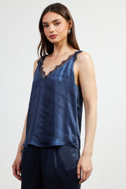 Skies are Blue Lace Trim Cami Top