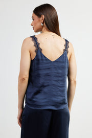 Skies are Blue Lace Trim Cami Top