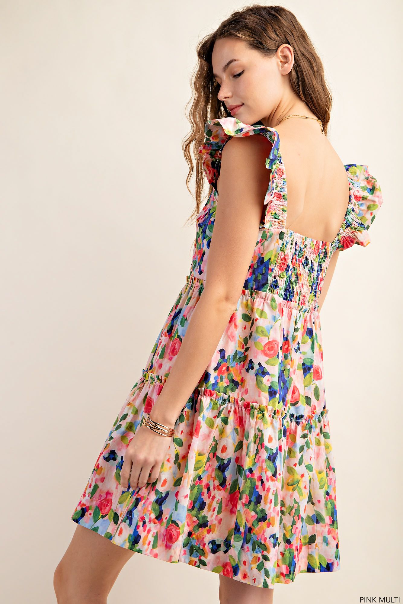 Watercolor Floral Dress