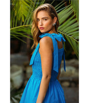 Skies Are Blue Capri Poplin Maxi Dress