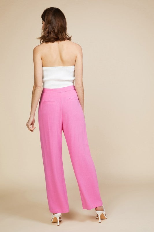 Light Pink Pintuck Wide Pants