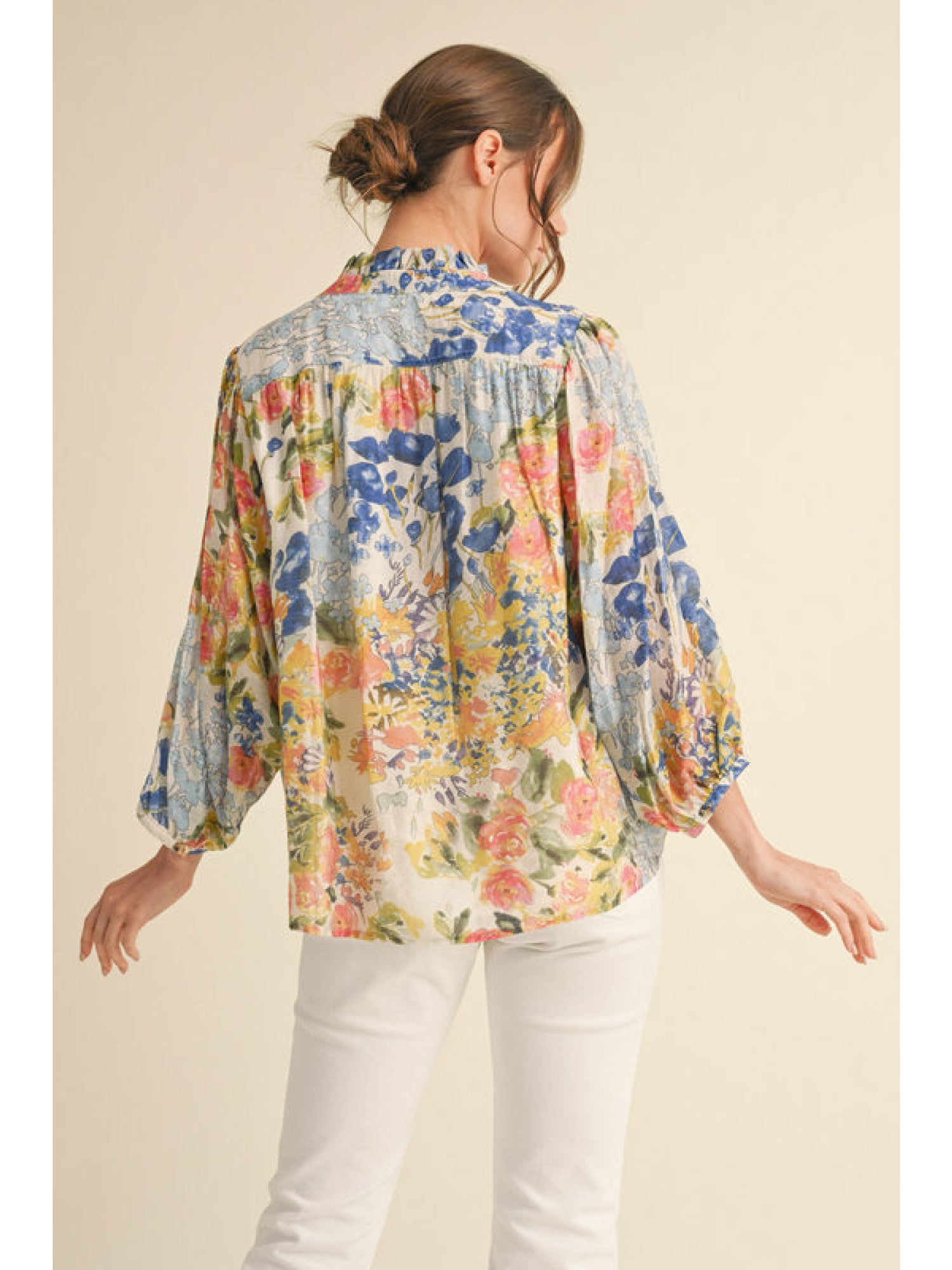 Floral Print Chiffon Top