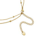 Brenda Grands Waterproof Gold Double Beaded Chain Necklace