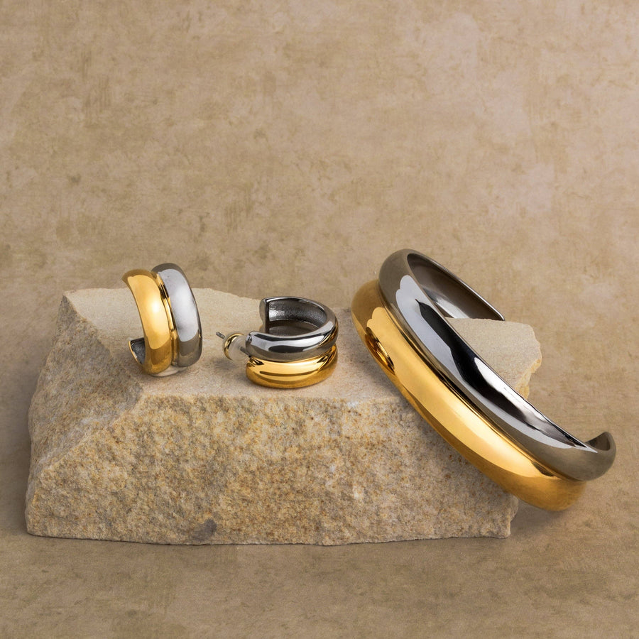 Brenda Grands Waterproof Twin-Tone Hoops