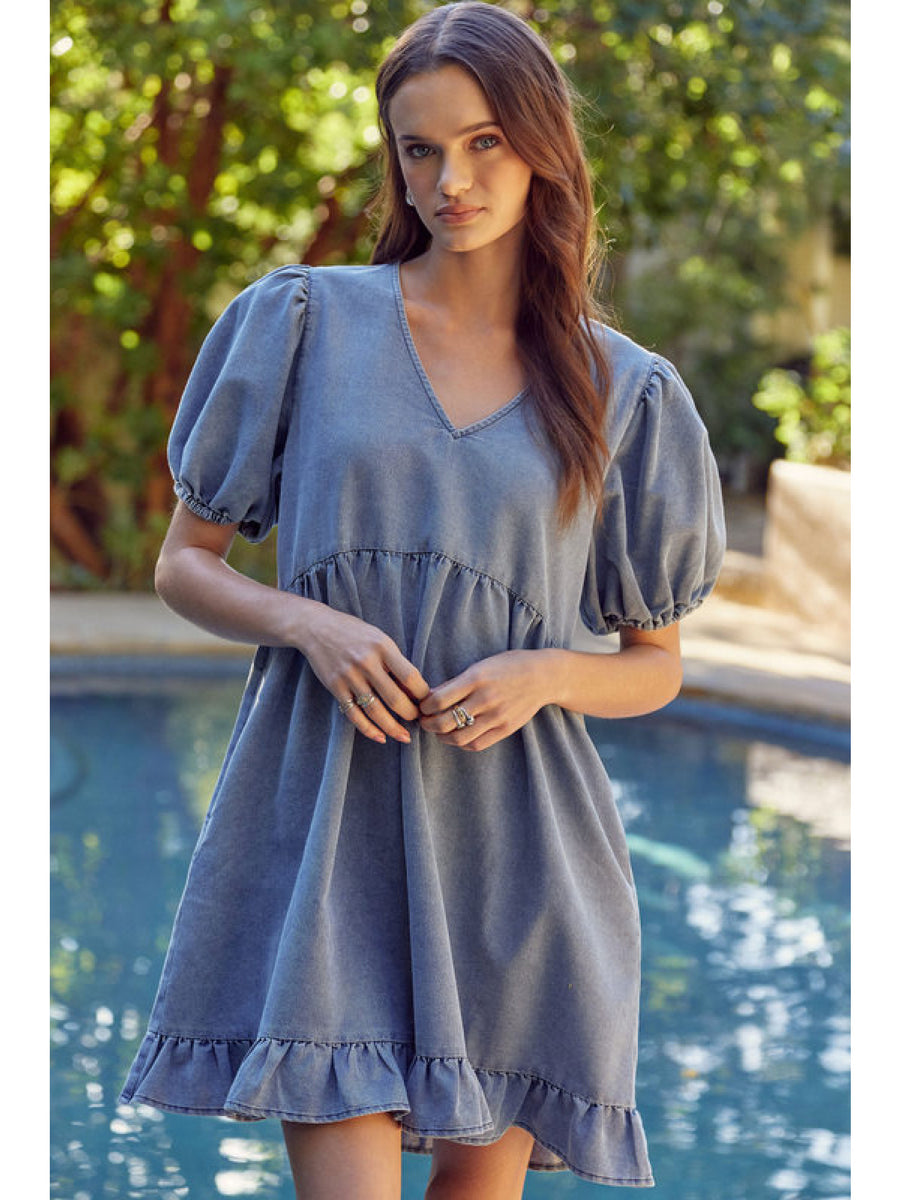 Denim Babydoll Dress