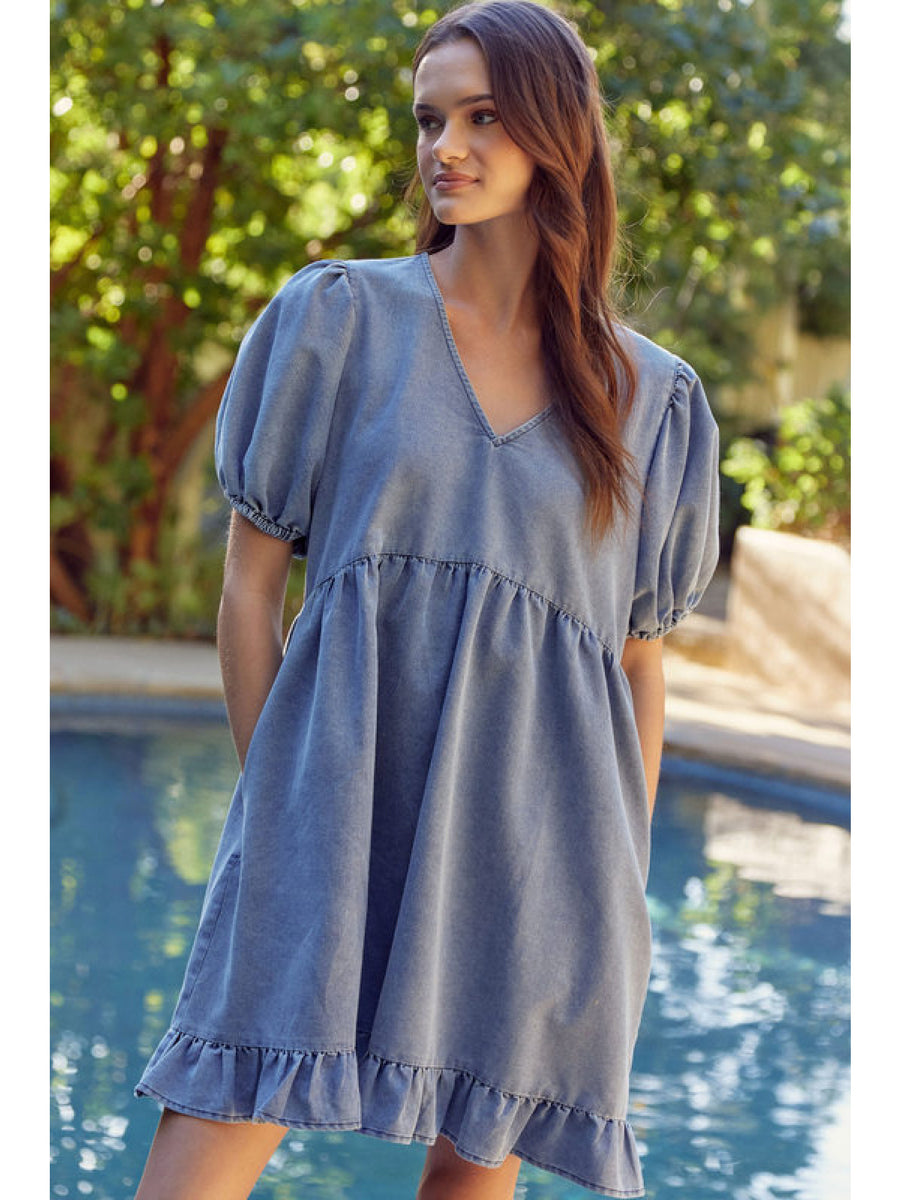 Denim Babydoll Dress