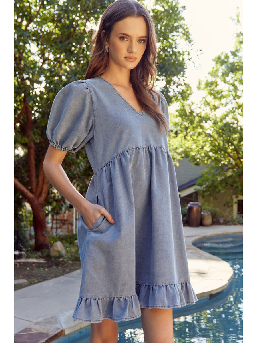 Denim Babydoll Dress