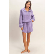 Double Zero Dusty Purple Half-Zip