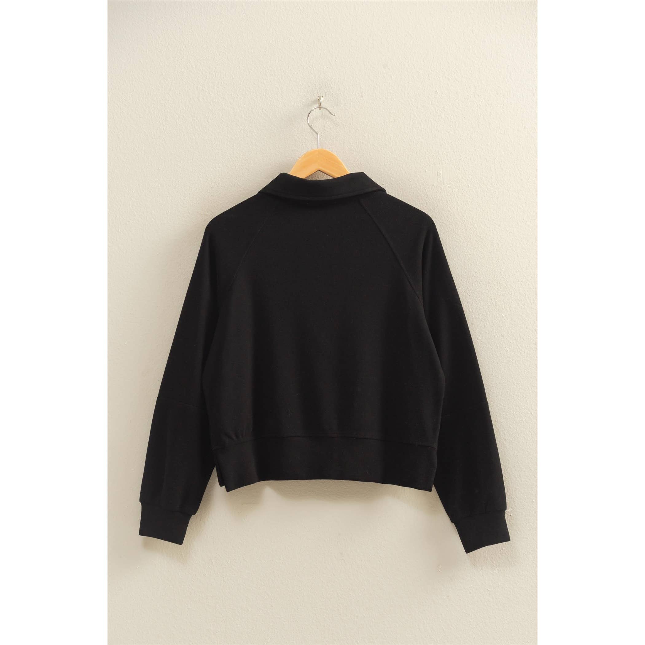 Double Zero Soft Ribbed Half-Zip