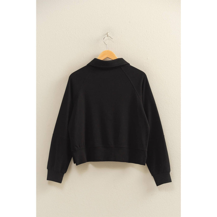 Double Zero Soft Ribbed Half-Zip