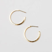 Brenda Grands 24K Gold Mini Thin Hammered Hoops