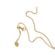 Brenda Grands Waterproof Gold Box Chain Pearl Pendant Necklace