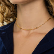 Brenda Grands 18K Gold Modern Paperclip Necklace