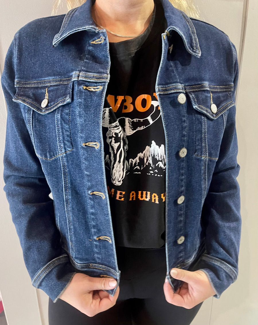 Judy Blue Classic Dark Denim Jacket