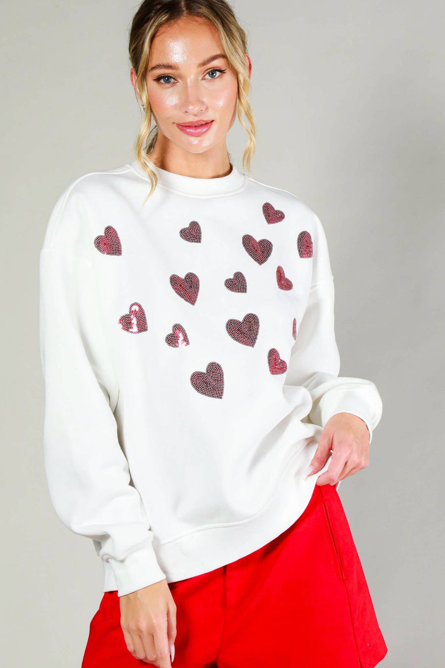 Sequin Heart Sweatshirt