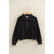 Double Zero Soft Ribbed Half-Zip