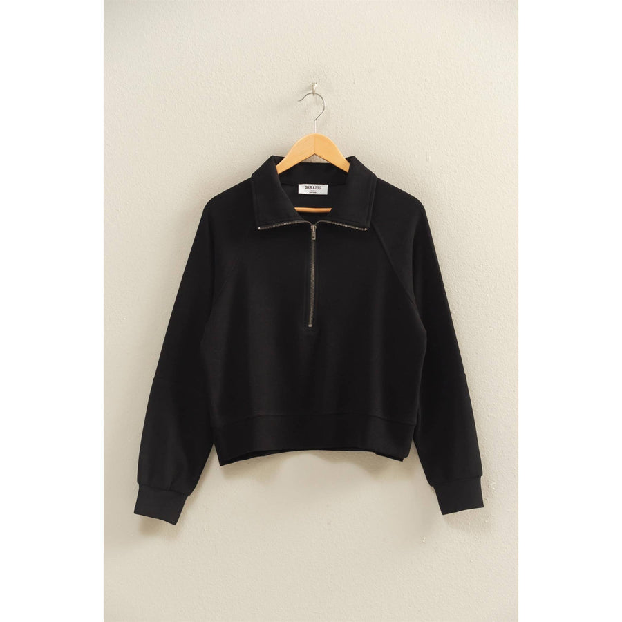 Double Zero Soft Ribbed Half-Zip