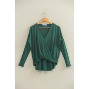 Double Zero Draped Surplice Top