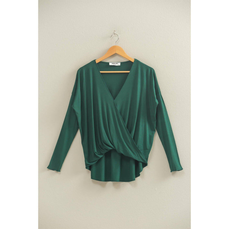 Double Zero Draped Surplice Top