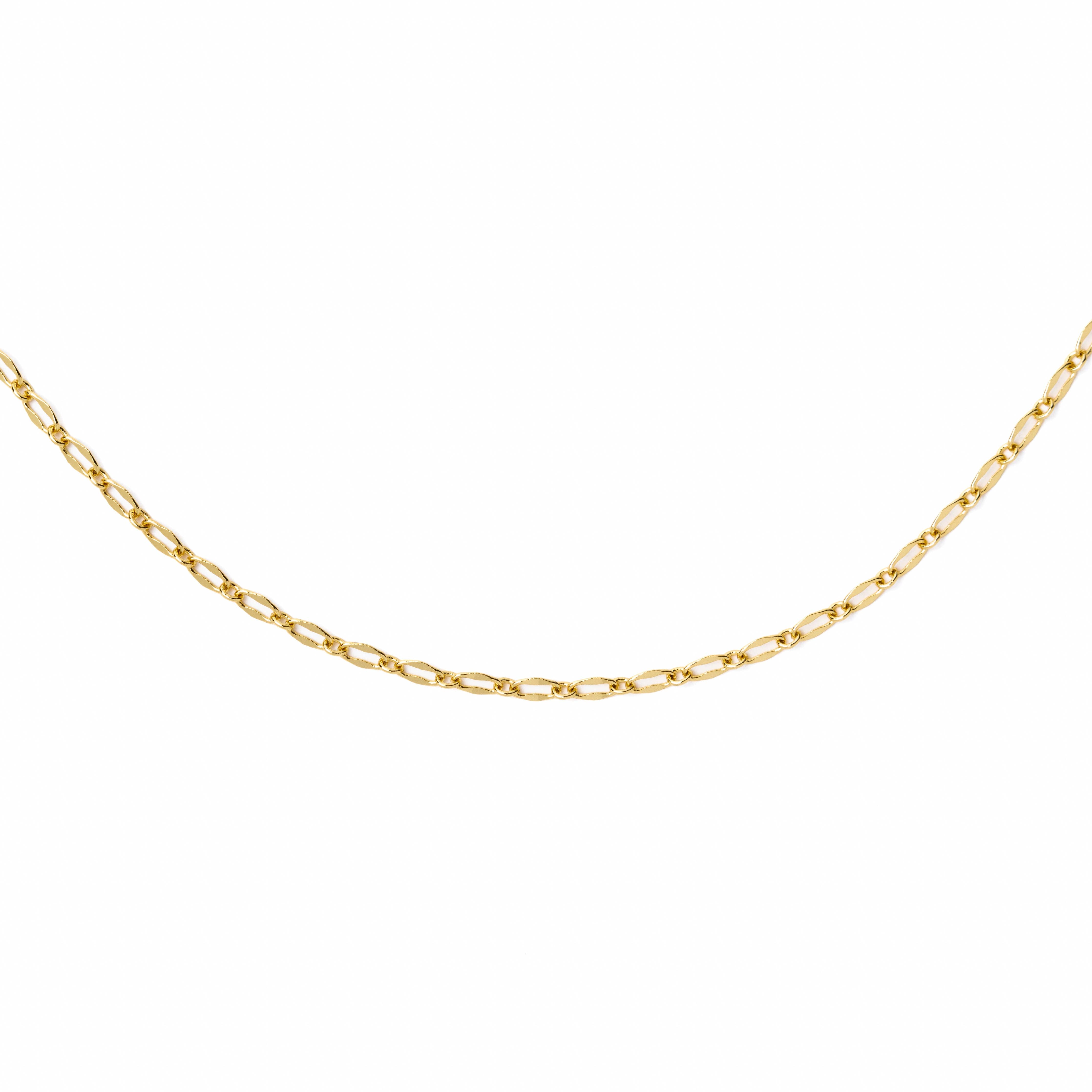 Brenda Grands 18K Gold Modern Paperclip Necklace