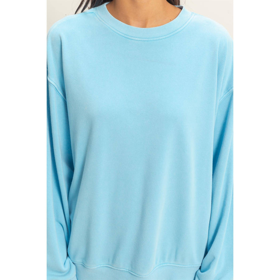 Double Zero Blue Mineral Washed Sweatshirt