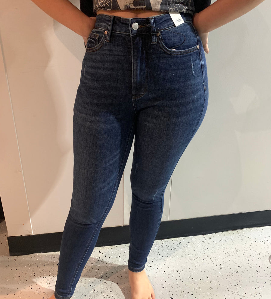 Judy Blue High Waist Tummy Control Dark Wash Skinny Jeans – Sun Kissed  Tanning & Boutique