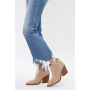MICA Moscato High Rise Crop Flare with Raw Hem