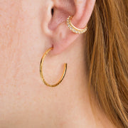 Brenda Grands 24K Gold Mini Thin Hammered Hoops