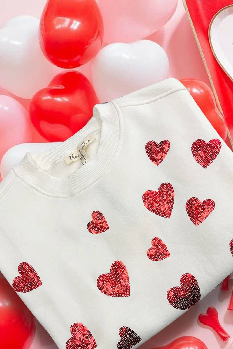Sequin Heart Sweatshirt