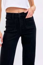 Judy Blue Black Patch Pocket Straight Jeans