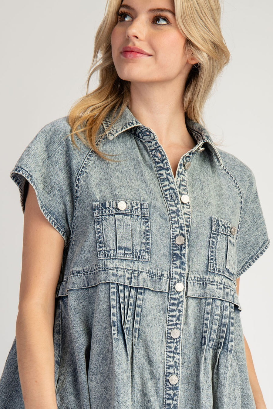 Mineral Washed Mini Dress
