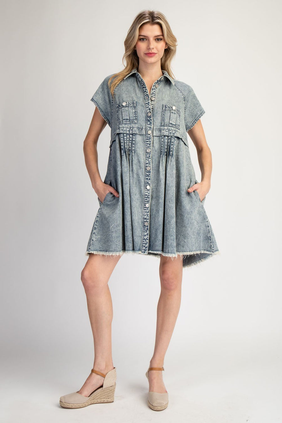Mineral Washed Mini Dress