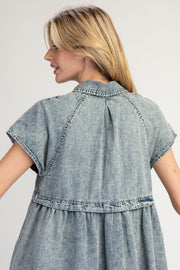 Mineral Washed Mini Dress