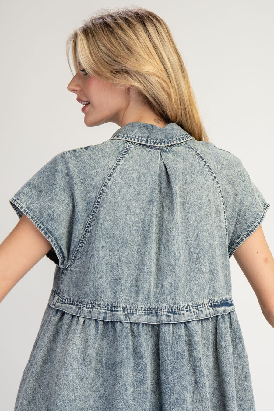 Mineral Washed Mini Dress