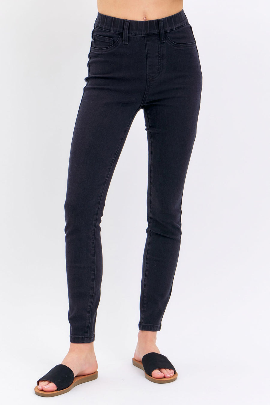 Judy Blue Black Pull On Skinny Jeans