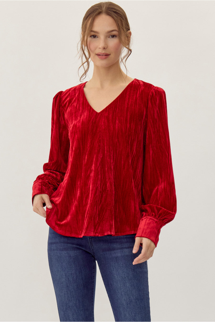 Very Merry Velvet Top