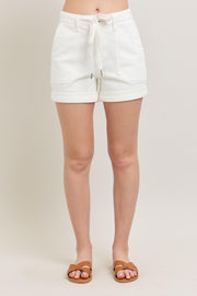 Judy Blue White Jogger Shorts